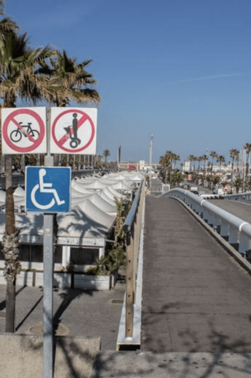 Wheelchair accessible beaches are prevalent in Barcelona