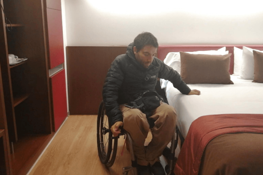 Wheelchair friendly hotel in Barcelona equipped with many accessible features.