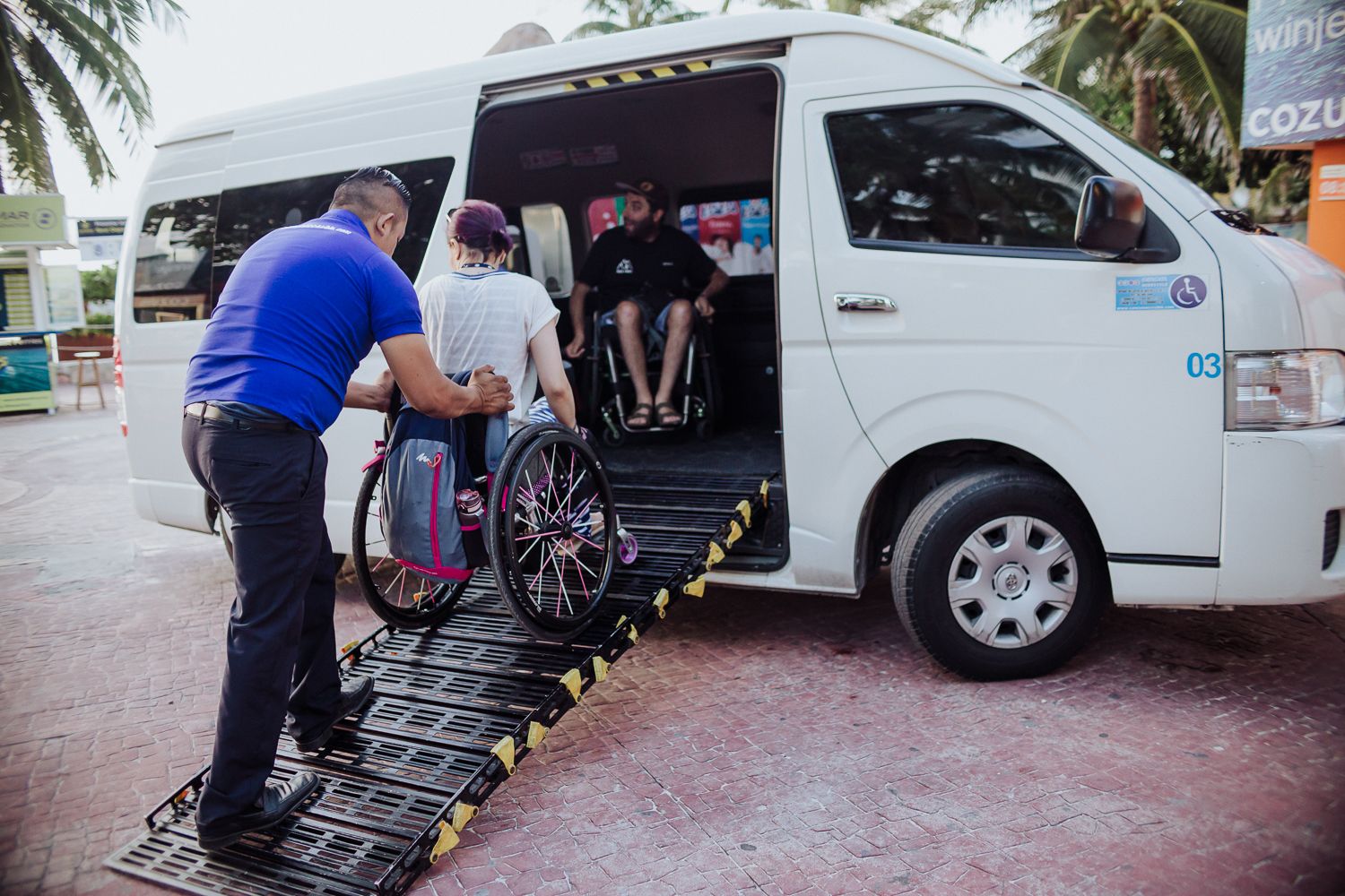 Wheelchair accessible transportation van
