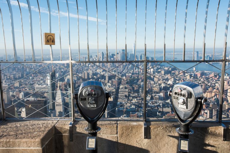 Views from the Empire State Building observatory. It is an accessible attraction