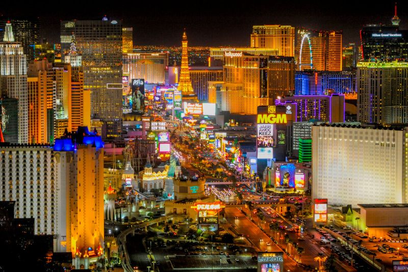 The Vegas Strip where all of the main casinos, hotels and attractions are. It is wheelchair accessible and can be navigated fairly easy. It can get quite busy during peak seasons and hours.