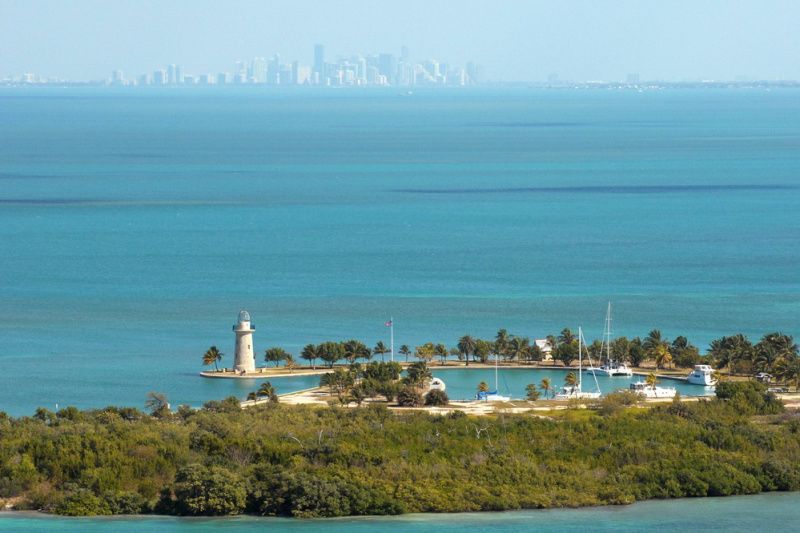 Biscayne National Park is 95% water and is accessible by boat