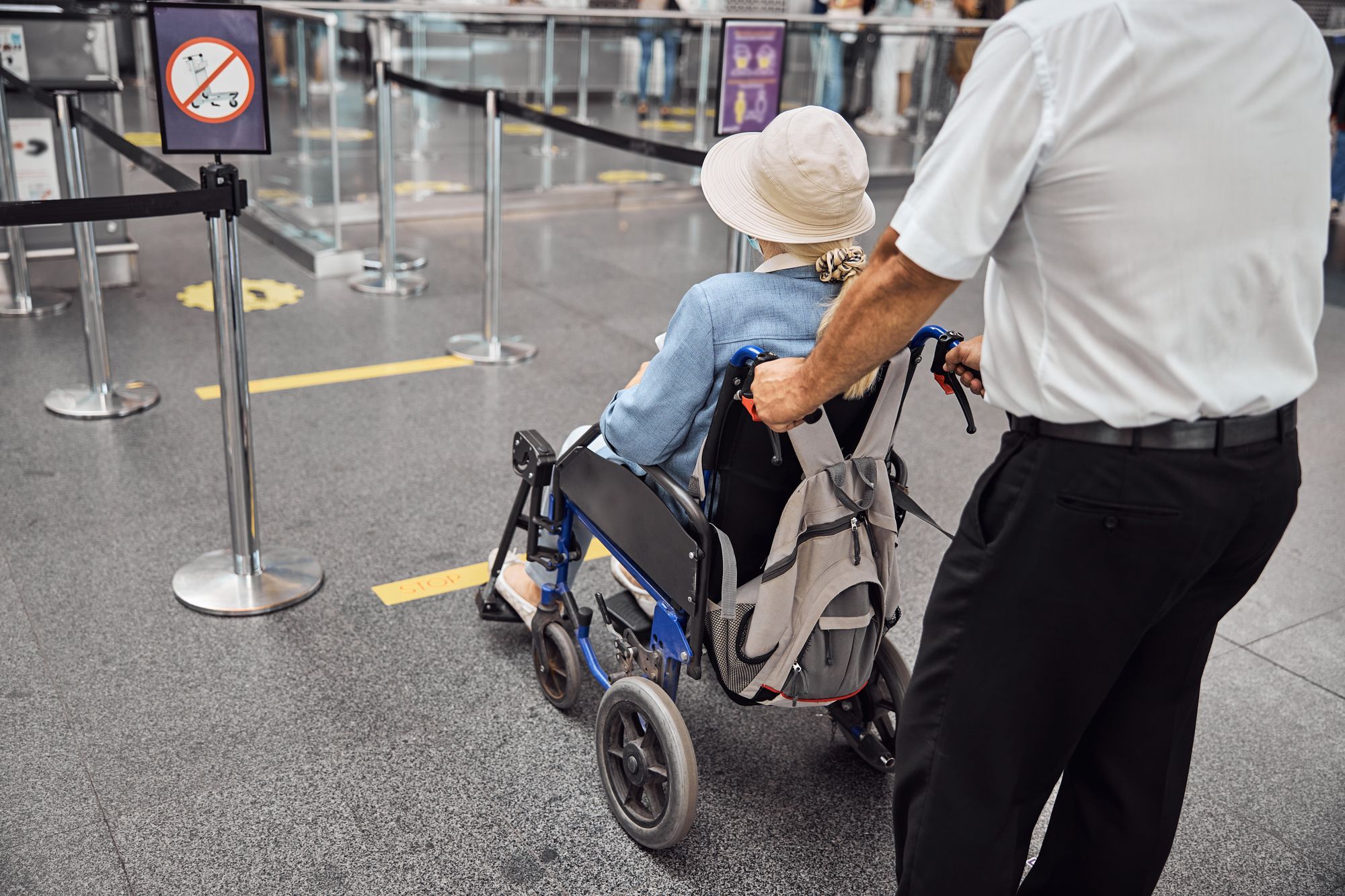 Flying with a power wheelchair.