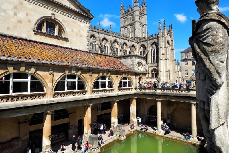 Gothic architecture and thermal spas in Bath, Somerset