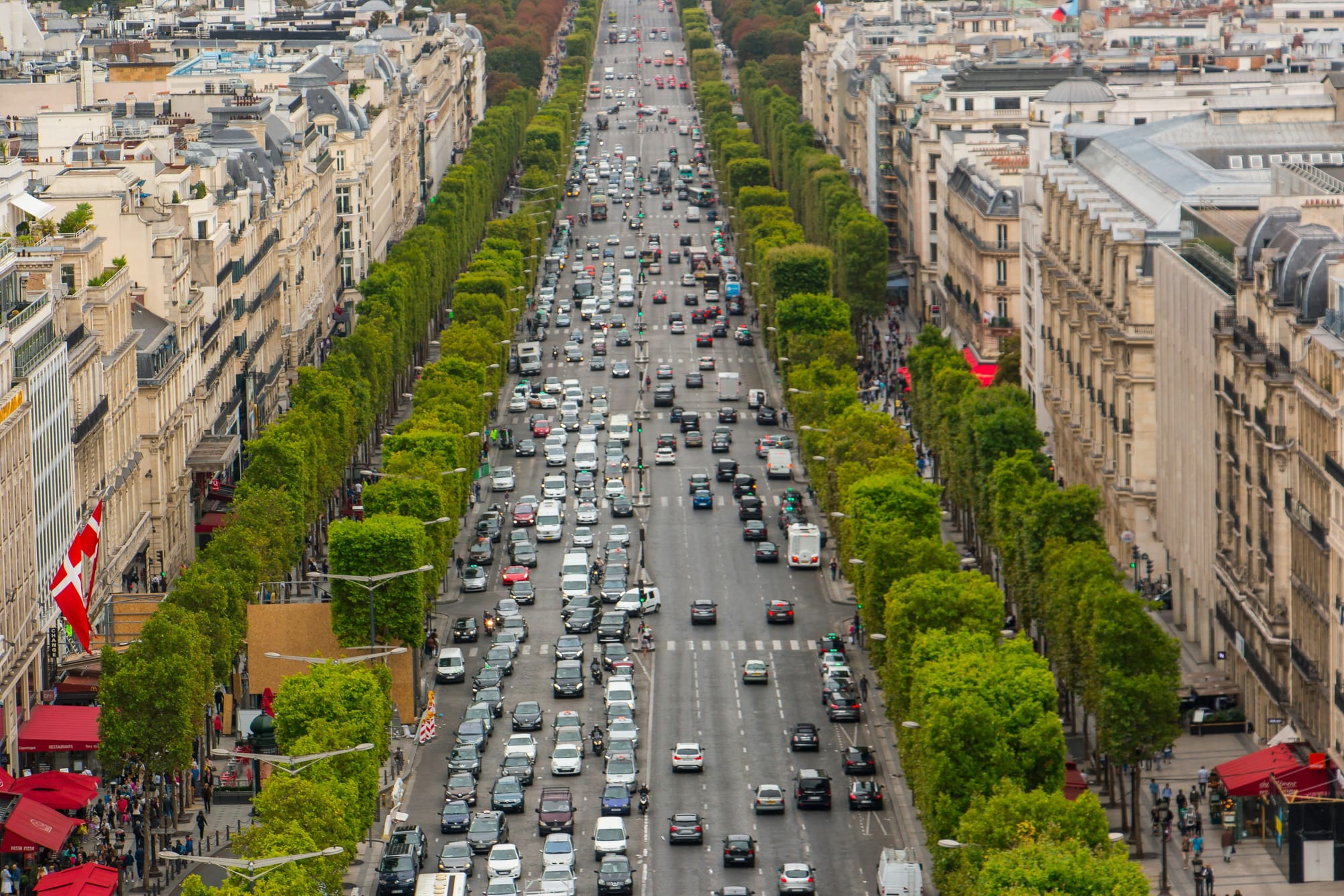 Champs-Élysées Avenue in Paris, France