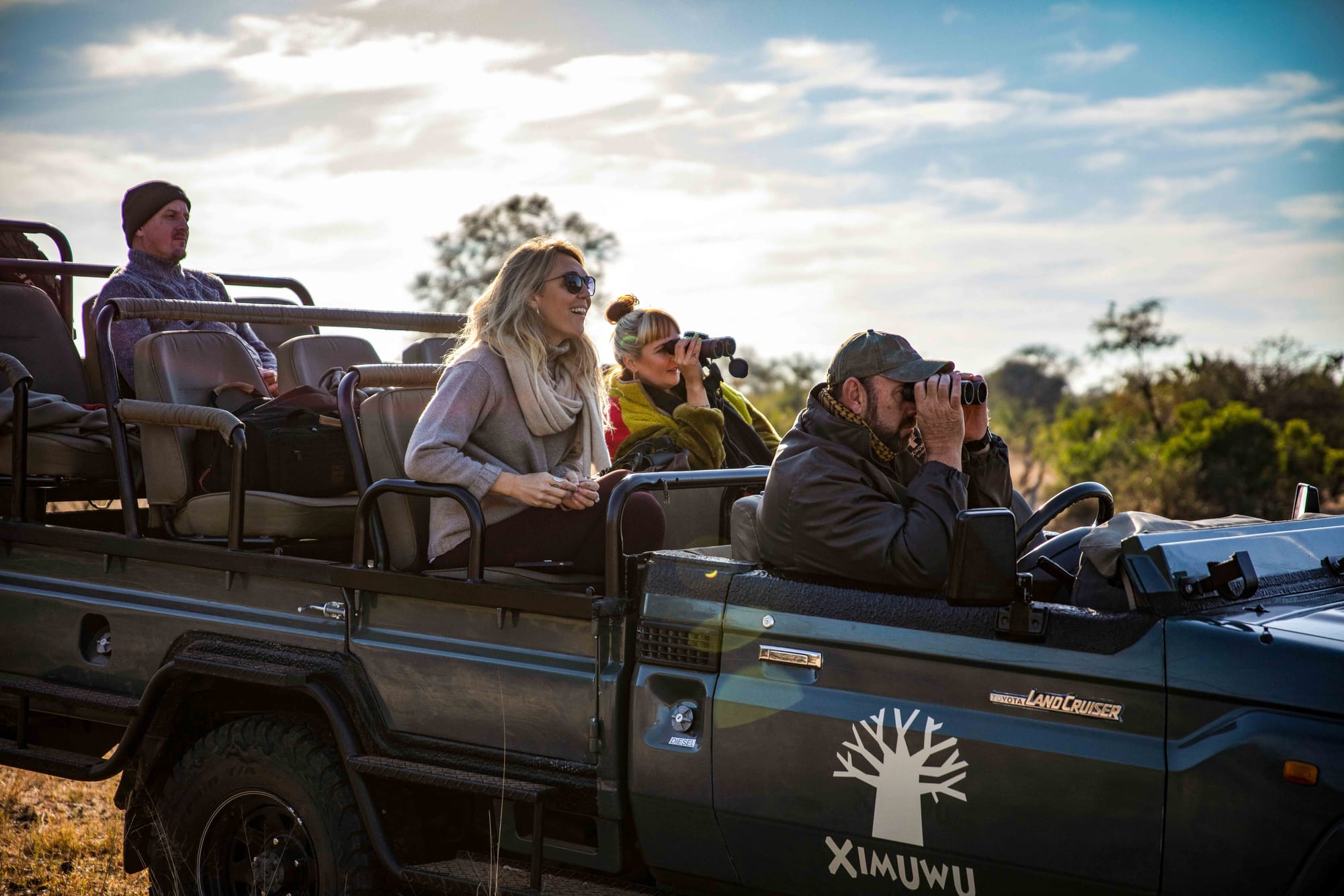 Sophie Morgan on the adaptable safari jeep in South Africa with Ximuwu Safari Lodge