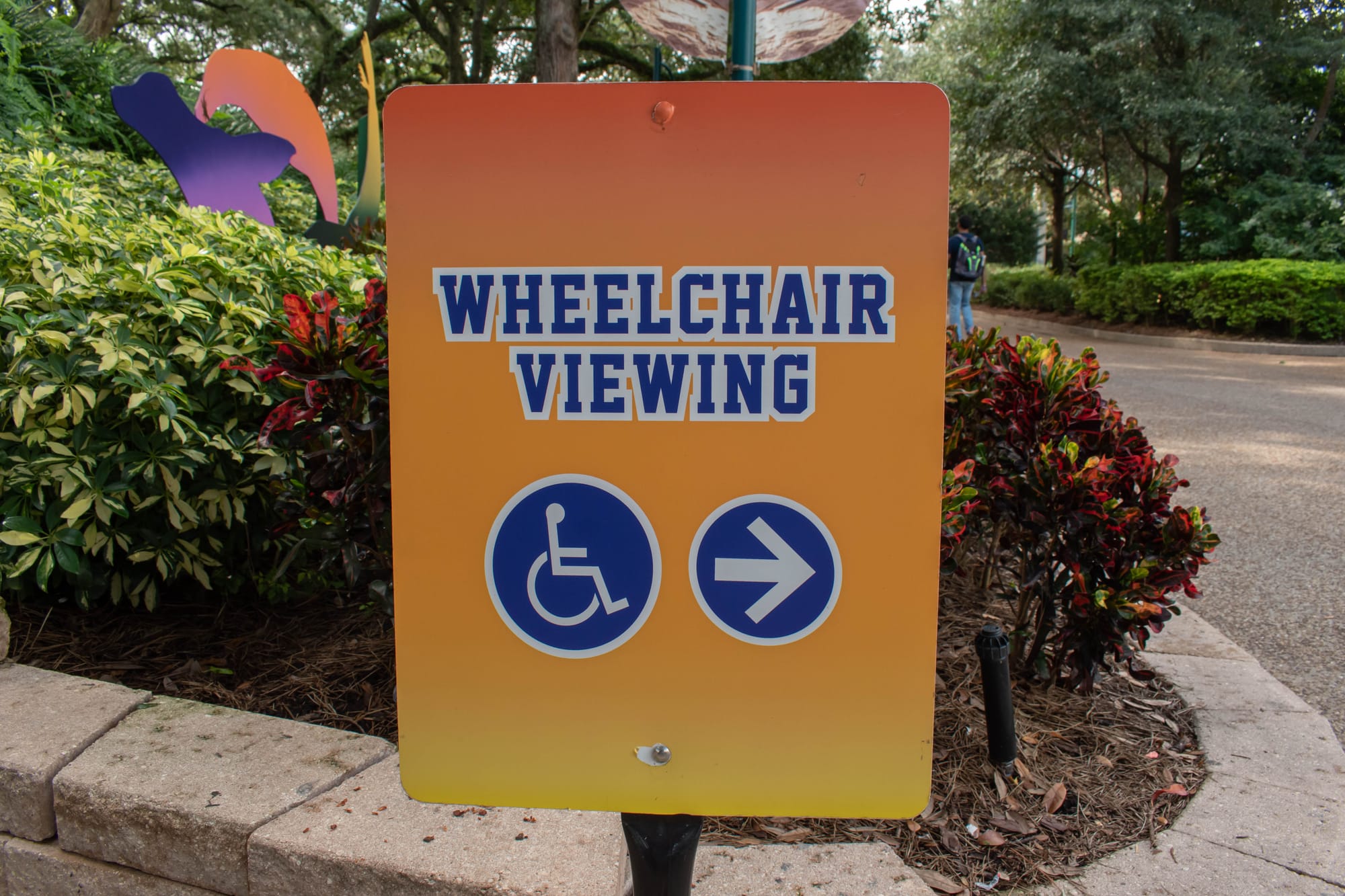 Designated wheelchair viewing areas for shows and parades at Disney World
