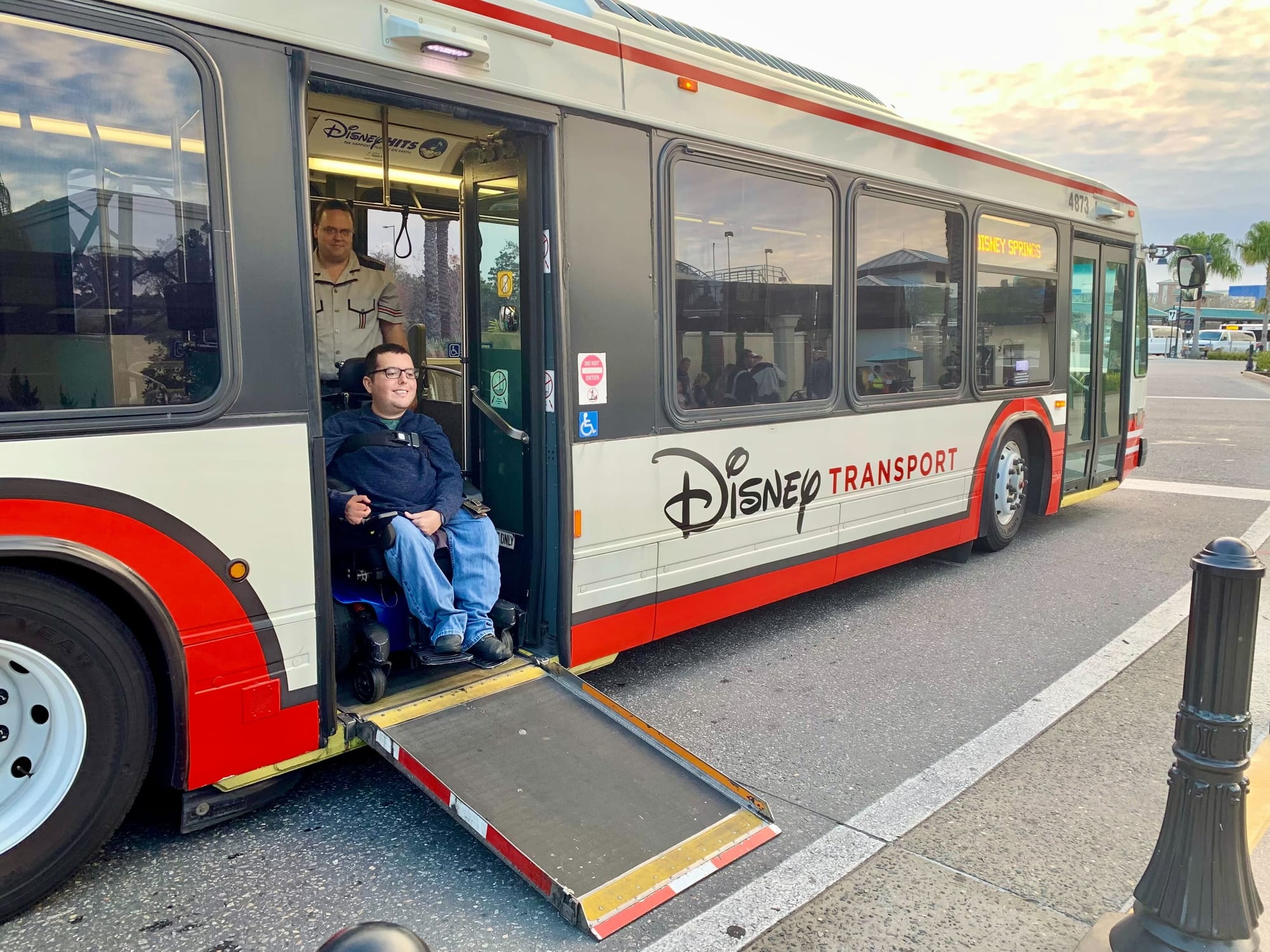 Bus transfers at Disney World are wheelchair accessible 