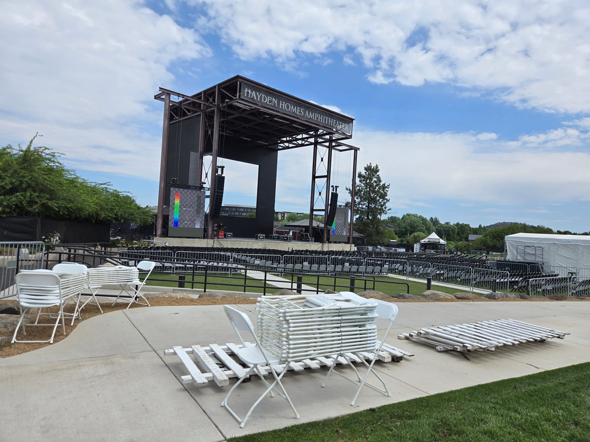 Hayden Homes Amphitheater is a wheelchair accessible music and event venue in Central Oregon