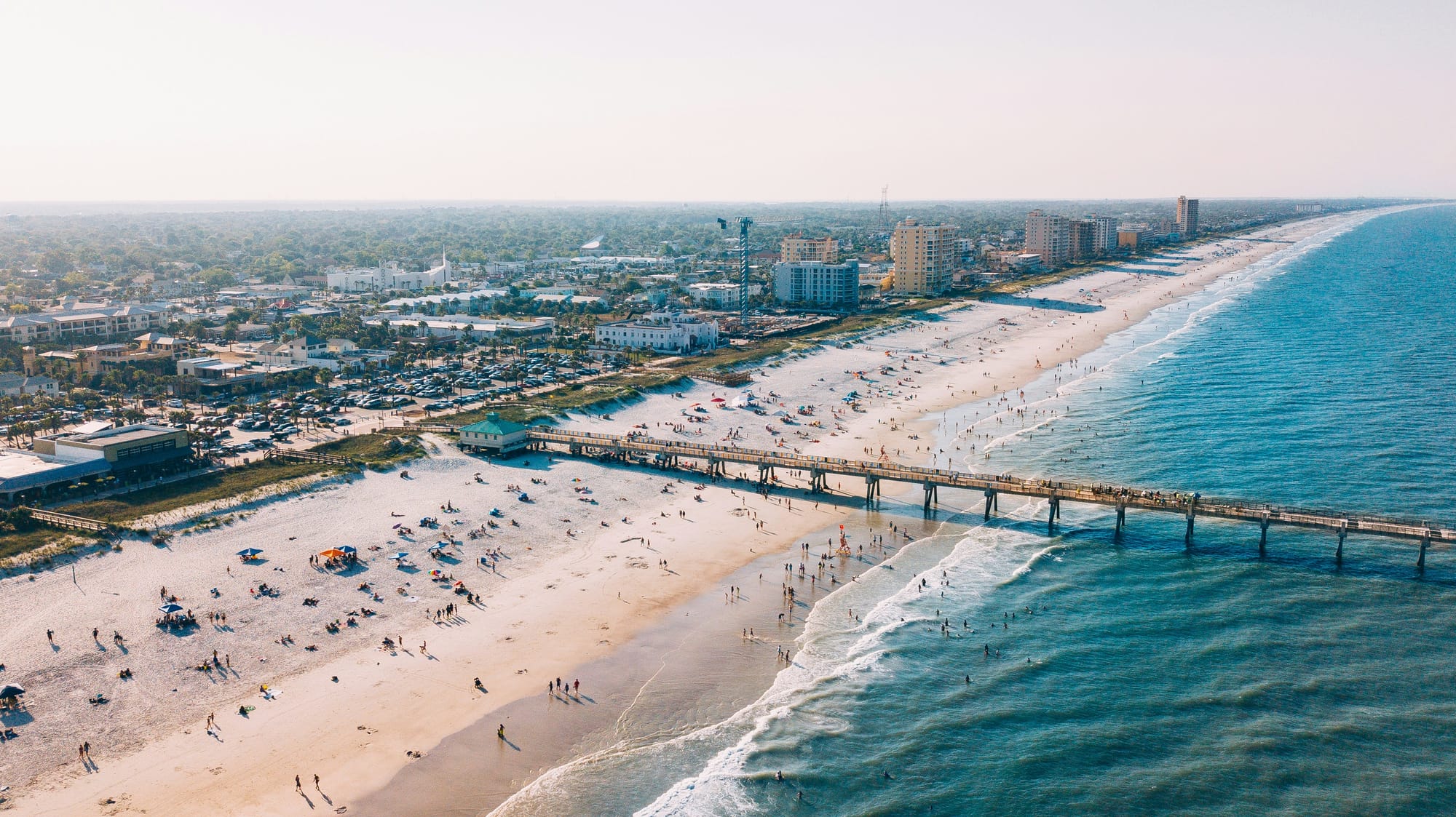 Ariel view of Jackson Beach pier