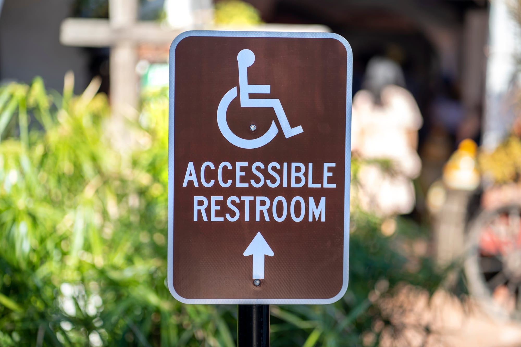 Accessible restroom sign