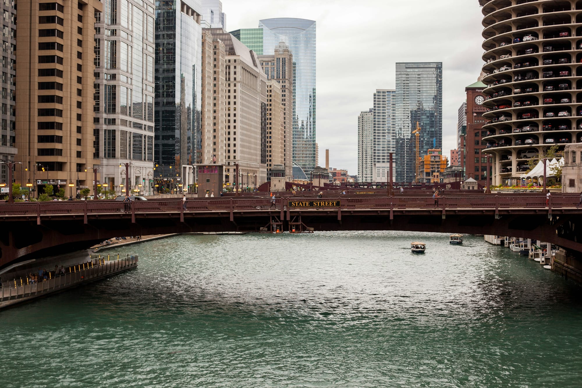 Chicago bridge over the river