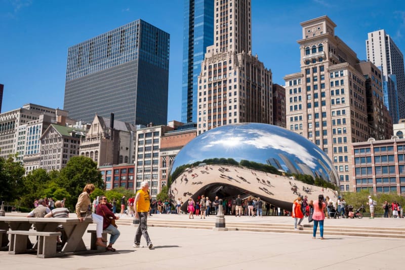 Millennium Park and the Cloud Gate is a wheelchair accessible attraction to visit in Chicago