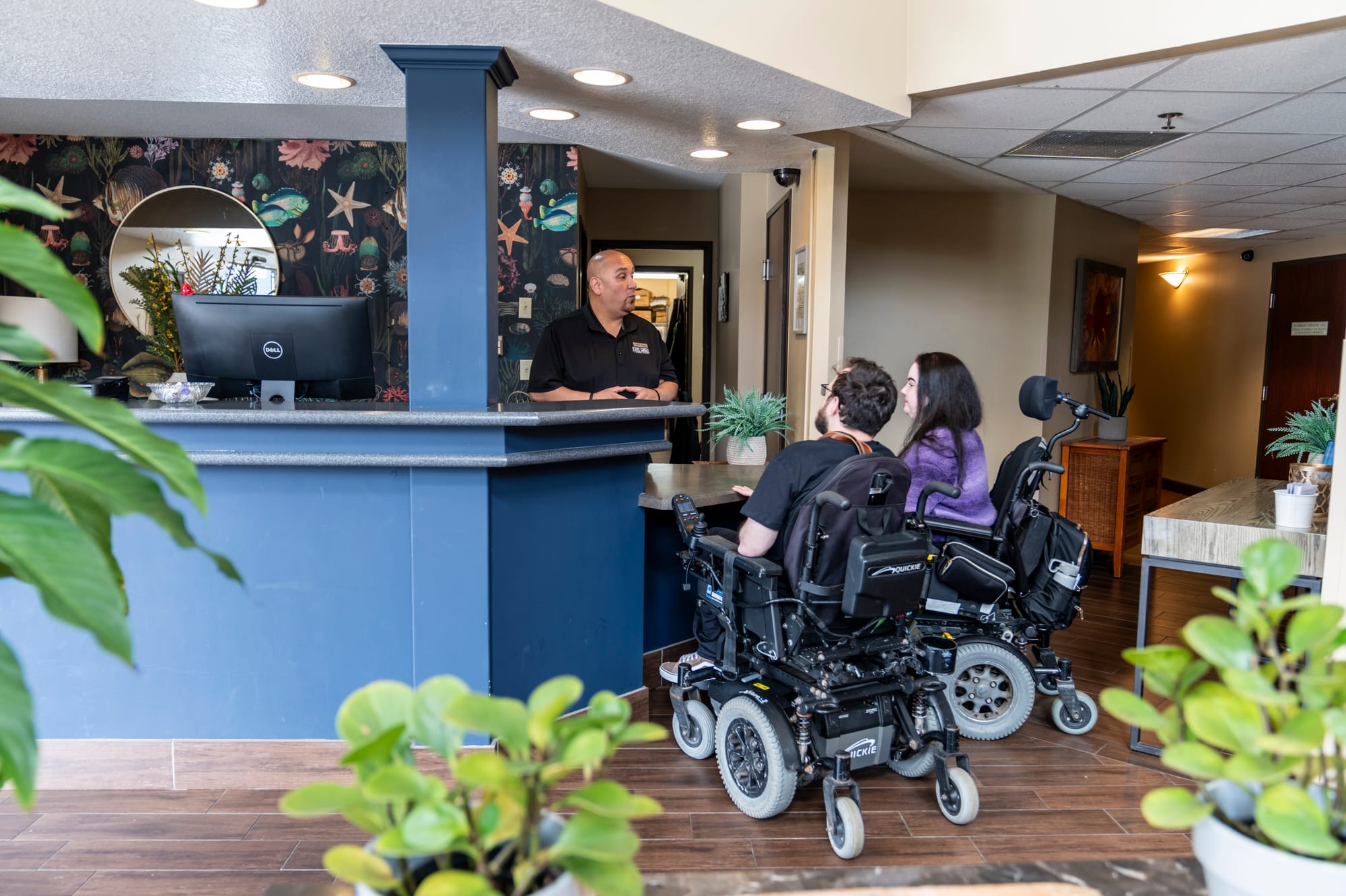 Front desk serviceman at The Hotel Garibaldi in Garibaldi, Oregon