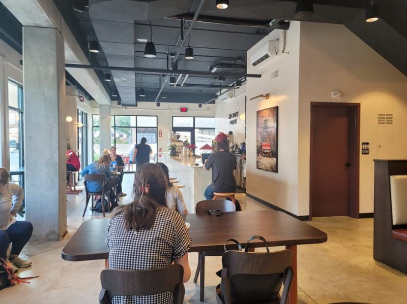 Modern and accessible Factory Coffee in downtown Kalamazoo