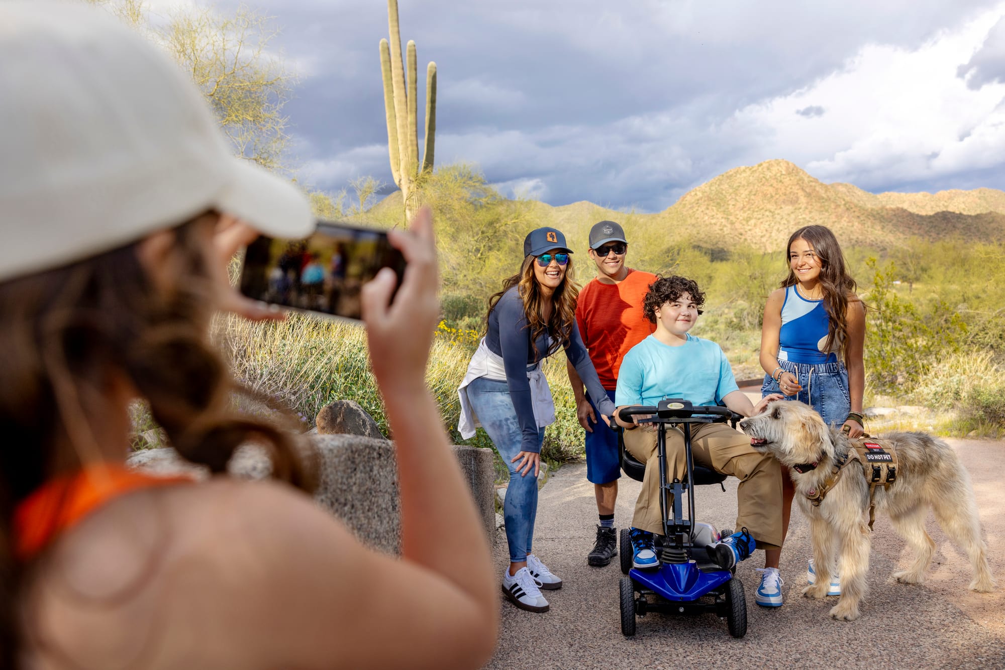 Hiking at Lost Dog Wash Trailhead on the barrier-free Kovach Family Nature Trail