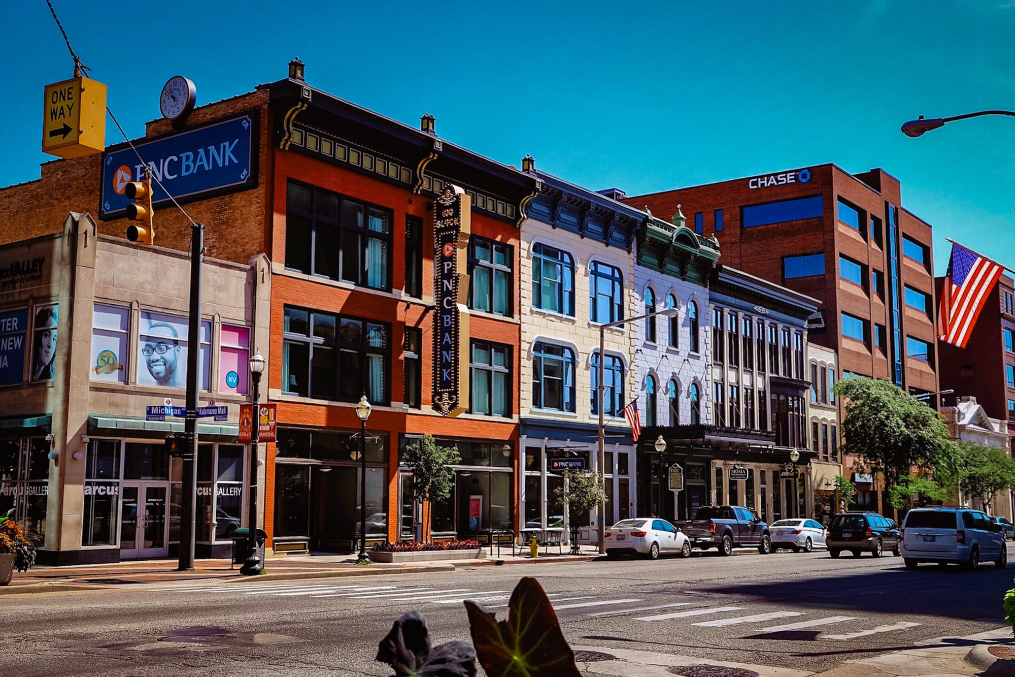 Buildings on Michigan Street in Kalamazoo