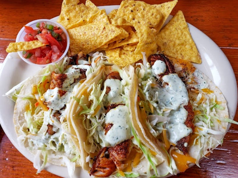 Fish tacos at Bill's Tavern & Brewhouse in Cannon Beach, Oregon