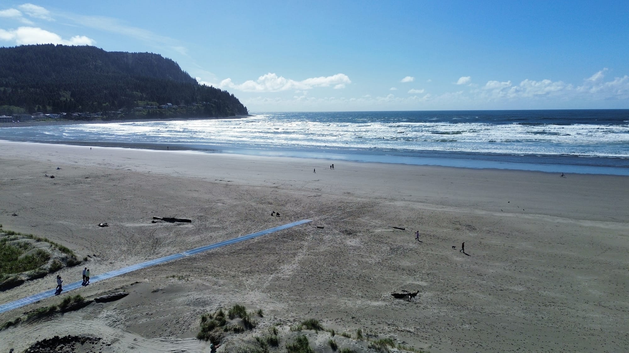 Mobi Mat in Seaside for easy wheelchair access to the beach