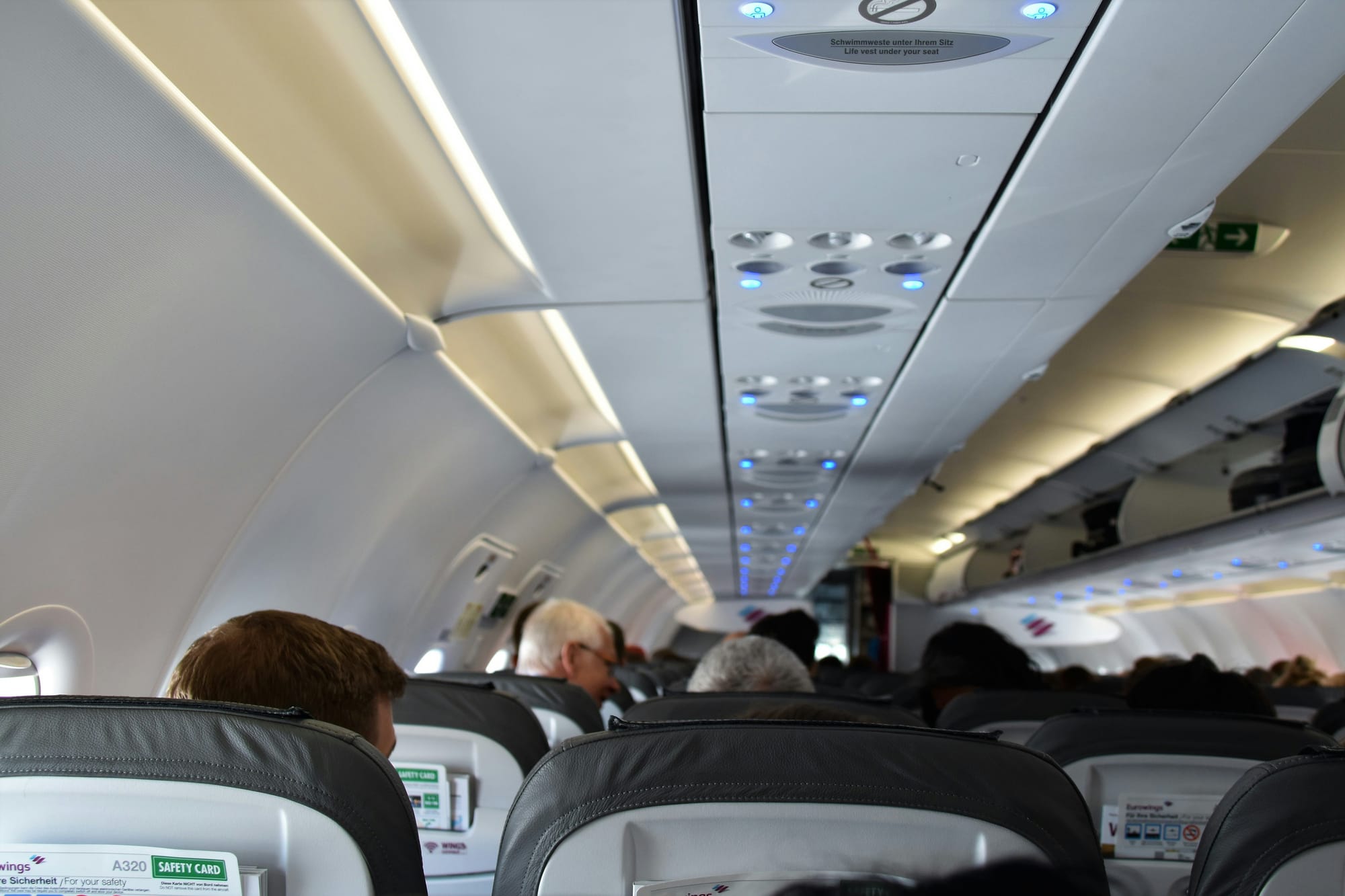 Cabin of an airplane