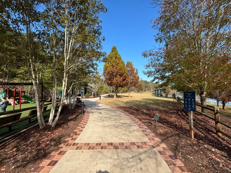 Wheelchair accessible path at Morgan Falls Overlook Park in Sandy Springs