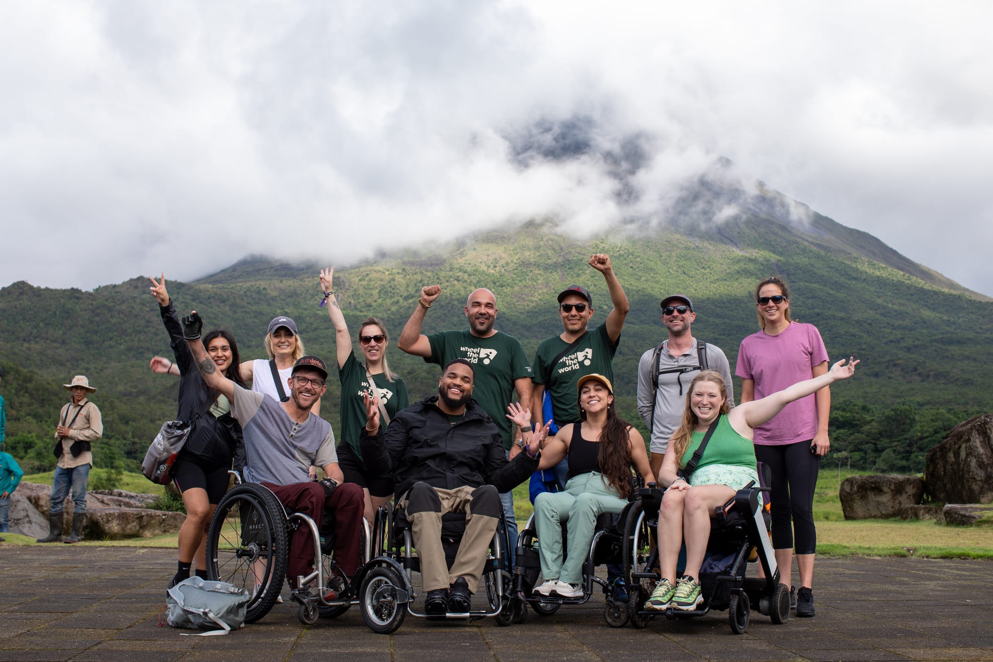 A group of wheelchair-users and companions in Costa Rica