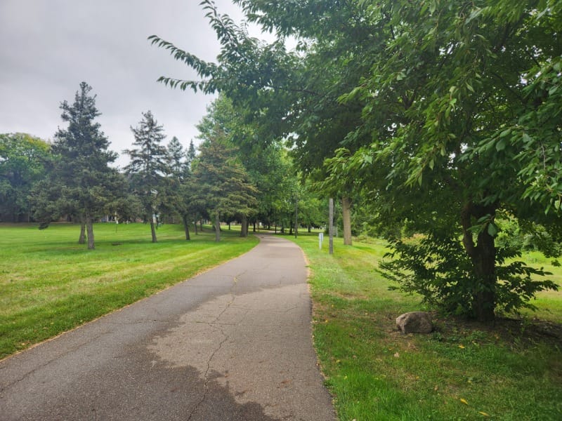 Wheelchair accessible pathways on the Lansing River Trail