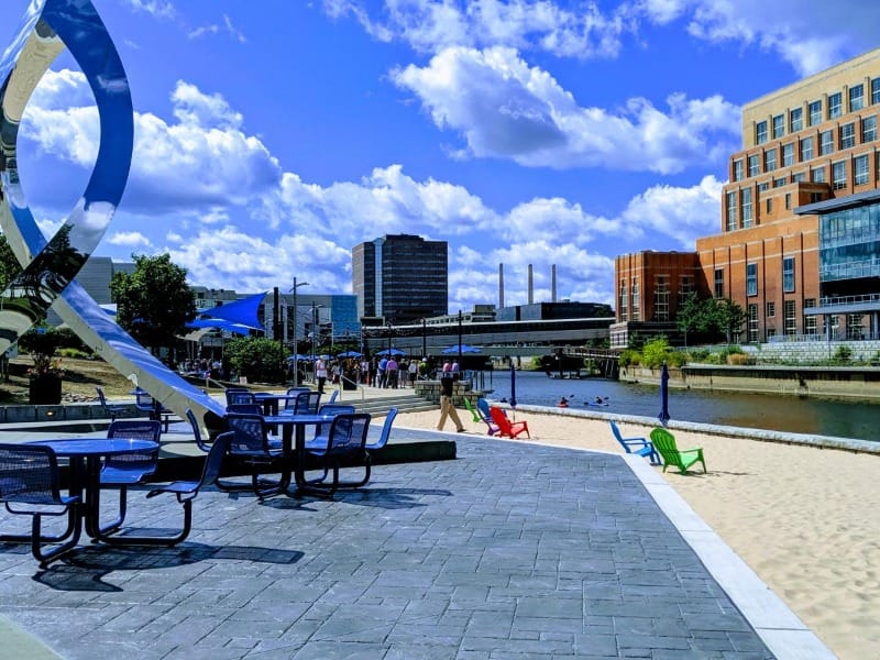 The Rotary Park in Lansing, situated along the River Trail