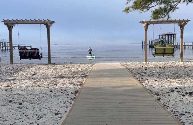 Mobi-mat for wheelchair accessible at Calhoun Beach Park in Panama City