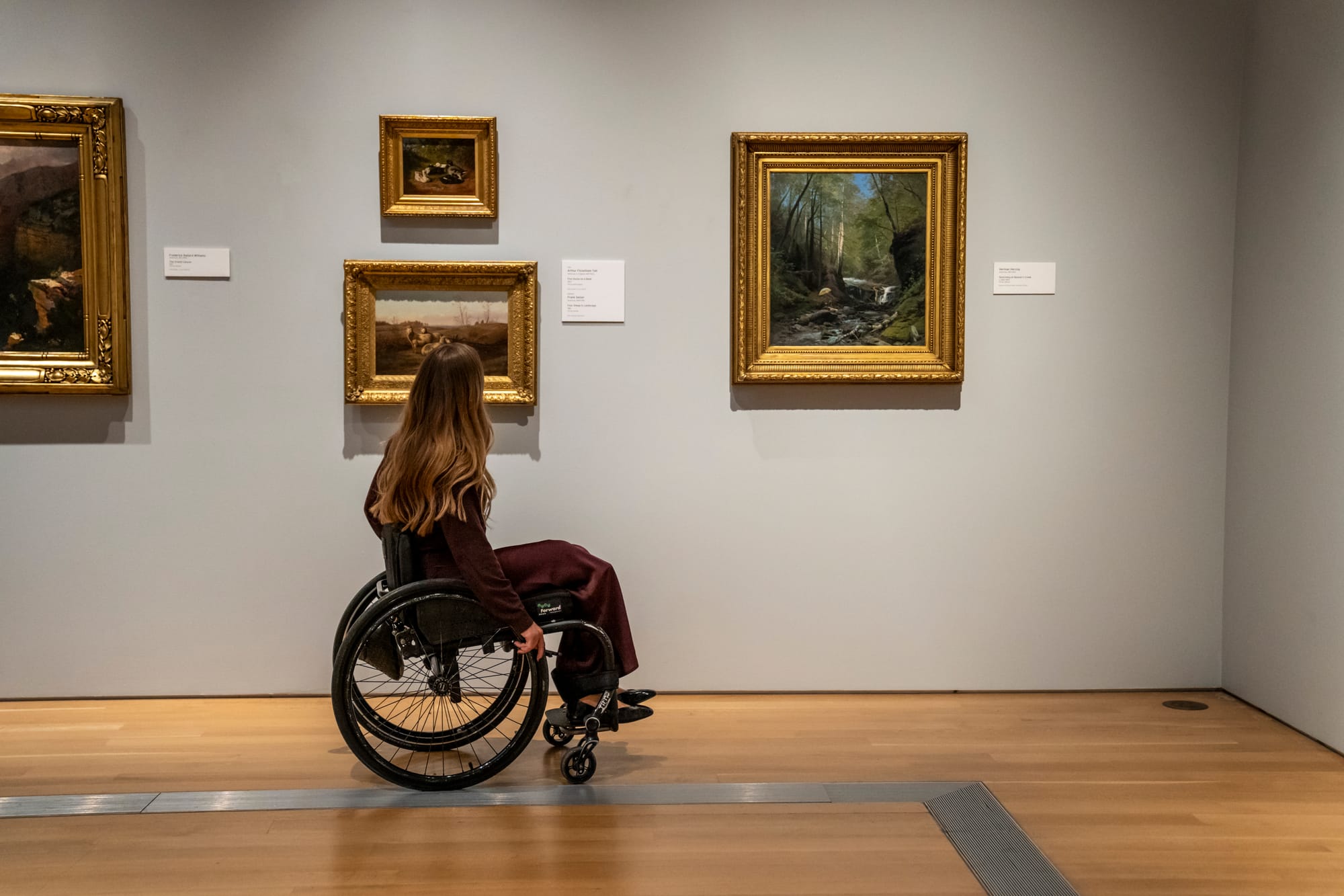 Wheelchair user at the Grand Rapids Art Museum