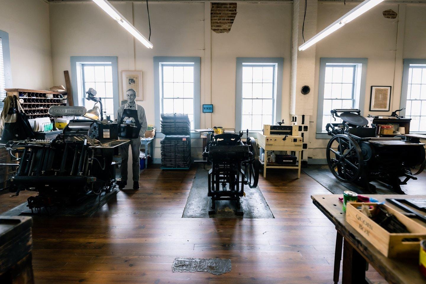 Old publishing machines at The Panama City Publishing Company Museum