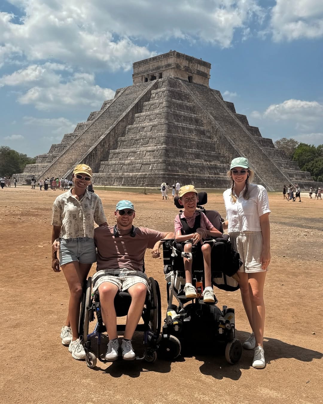 Shane and Hannah Burcaw traveling in Mexico with Wheel the World