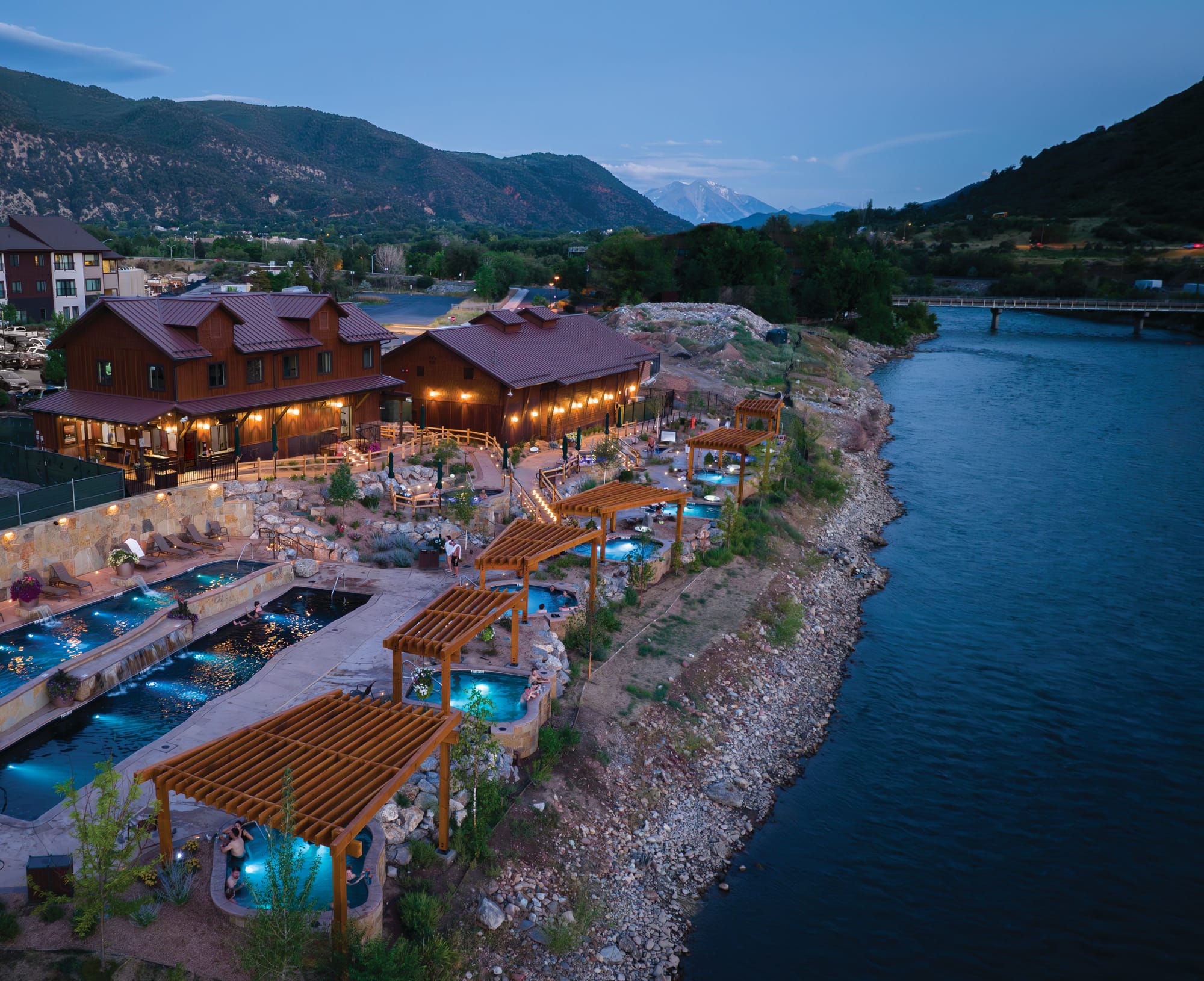 Hot springs next to the river, Glenwood Springs, CO