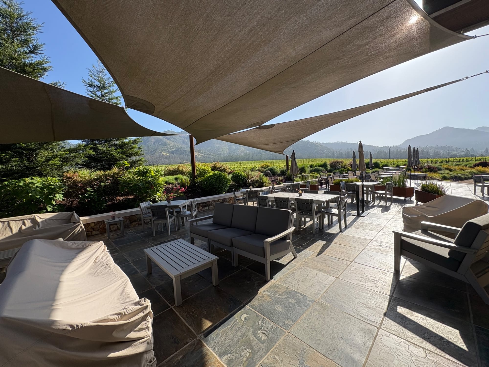 Outdoor patio at St. Francis Winery & Vineyards, Sonoma