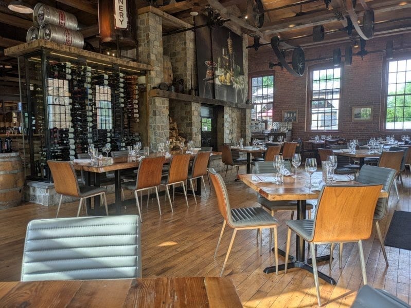 Dining room at City Winery Hudson Valley