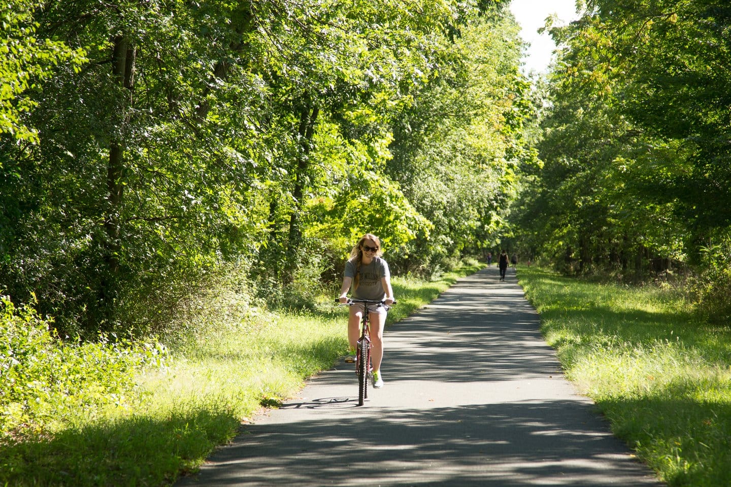 Biker on Heritage Trail in Orange County, NY