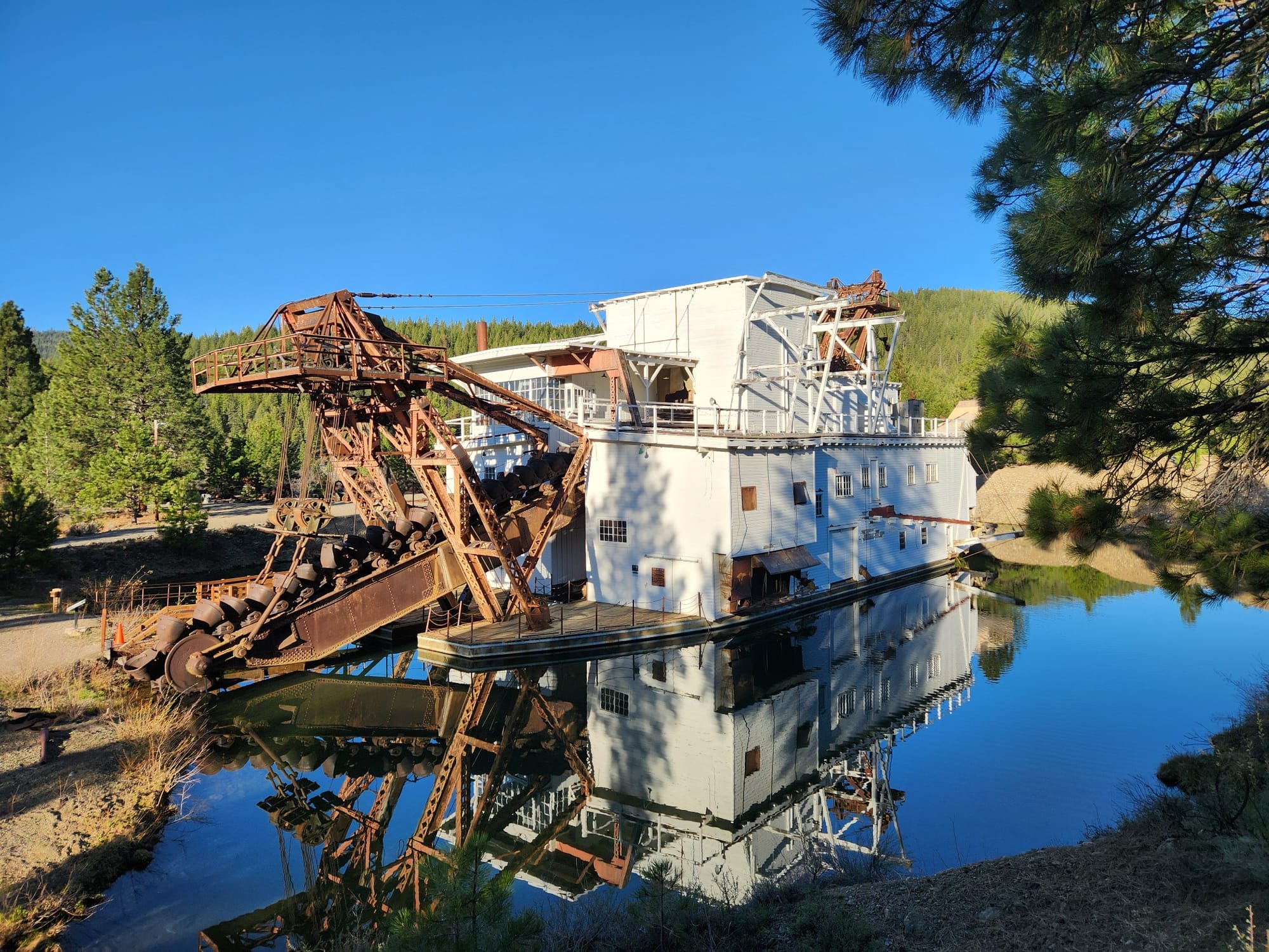 Old building and site at Sumpter Dredge State Heritage Area