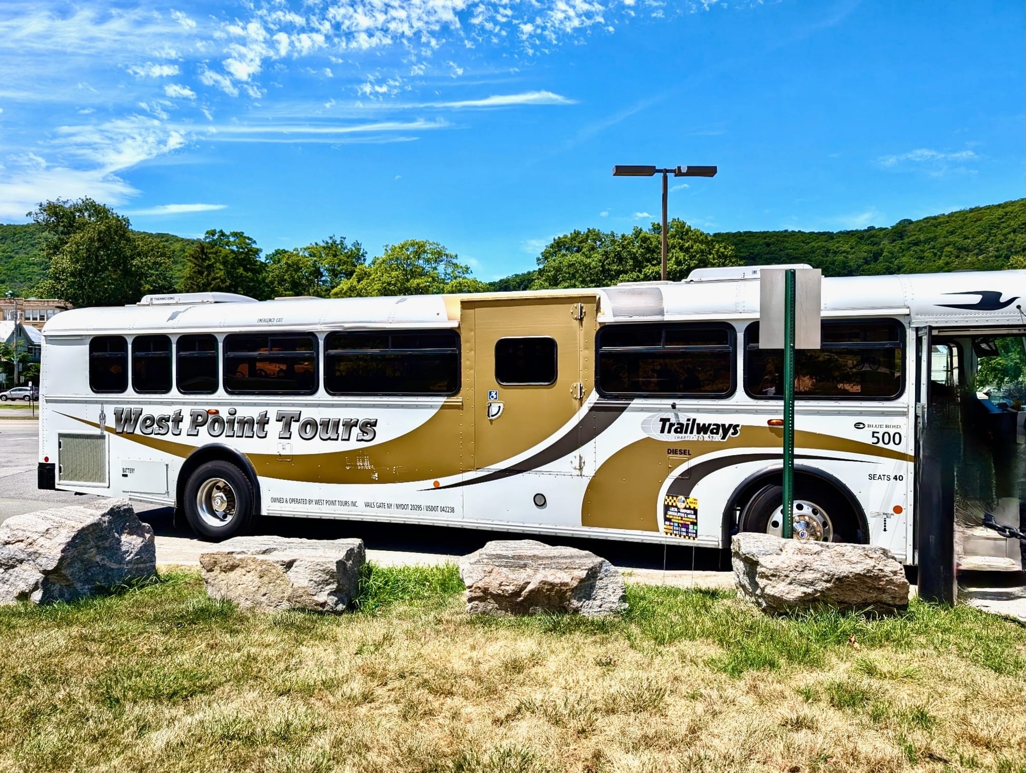 An accessible bus for West Point Tours in NY