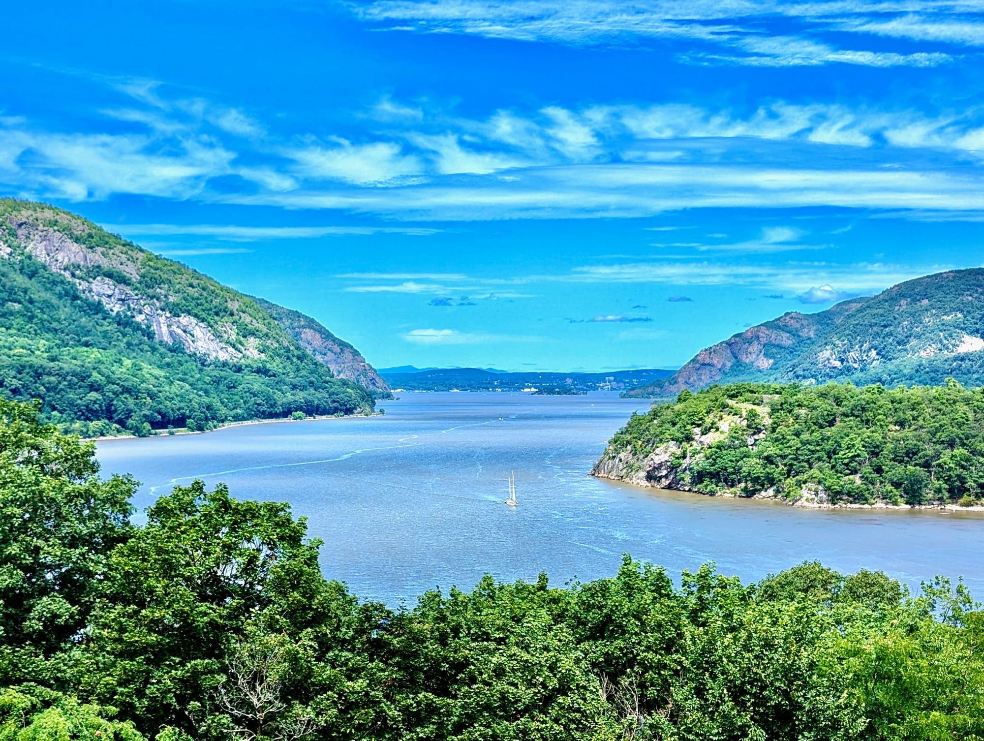 Overlook of the Hudson River in Orange County, NY