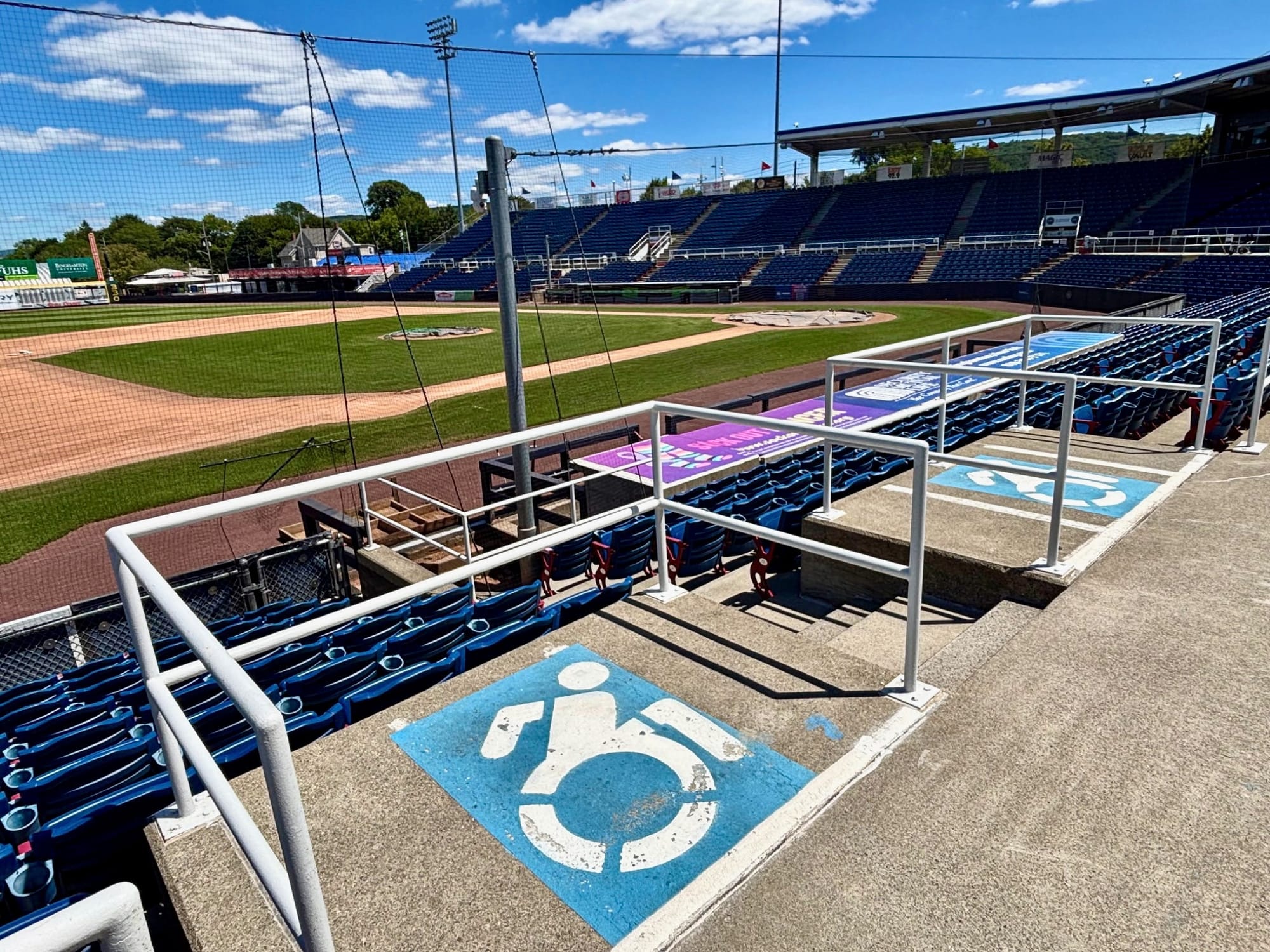 Wheelchair access at Mirabito Stadium in Bingham, NY