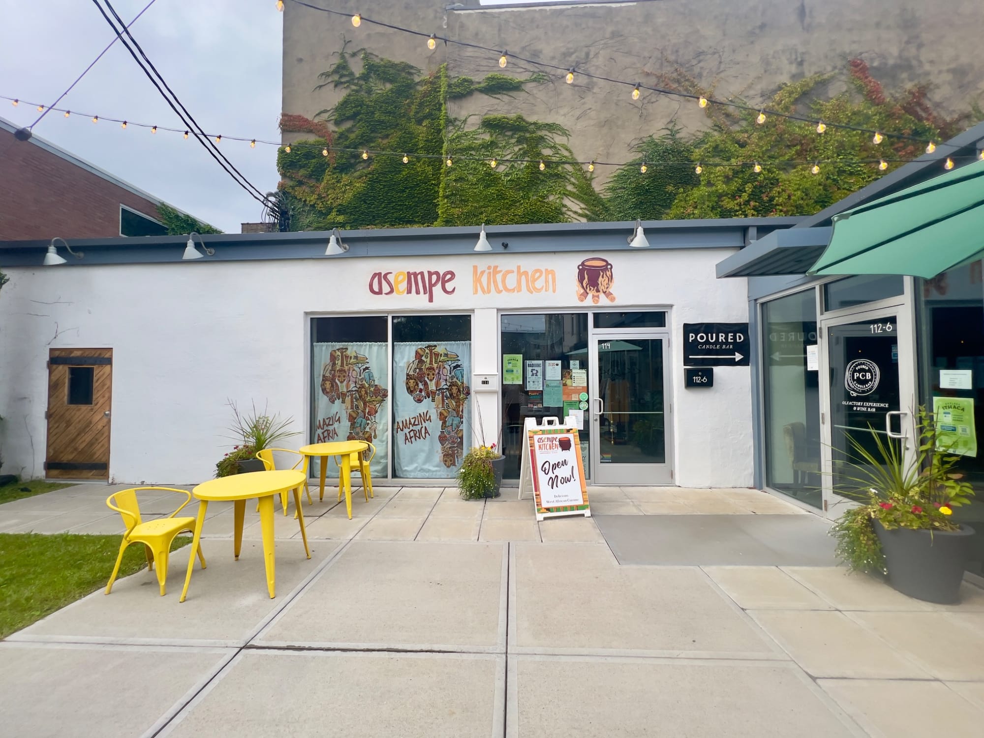Exterior of Asempe Kitchen in Ithaca