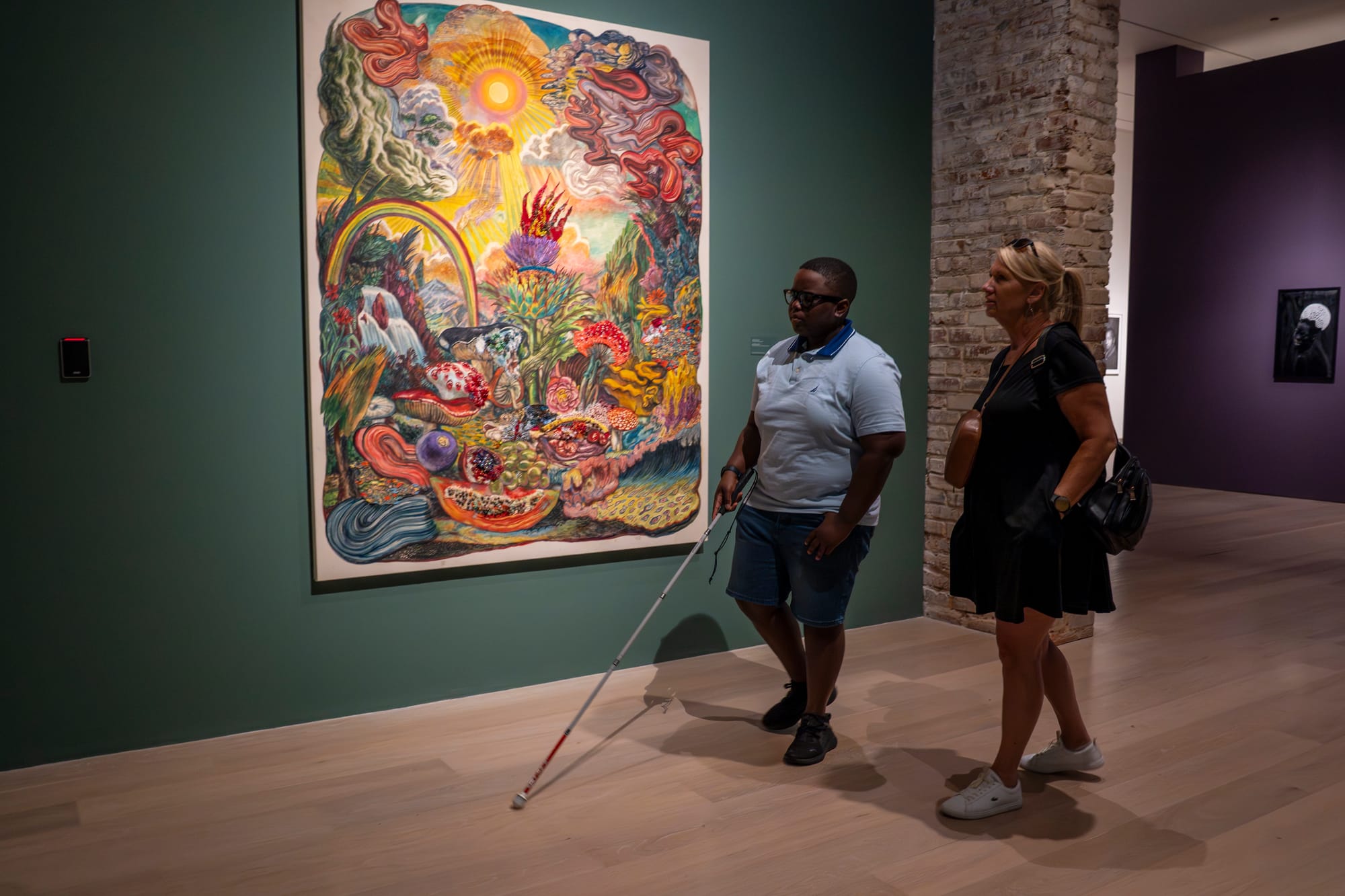 Blind person at the SCAD Museum of Art  in Savannah