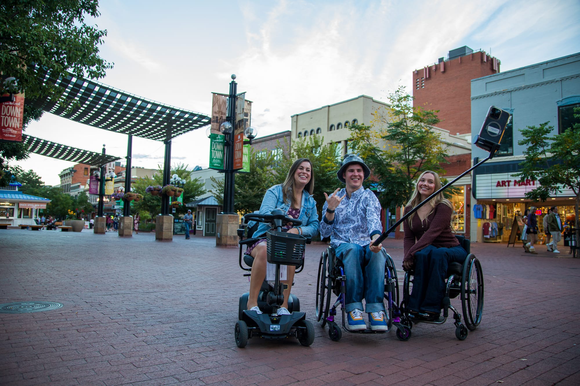 Wheelchair users in Downtown Denver
