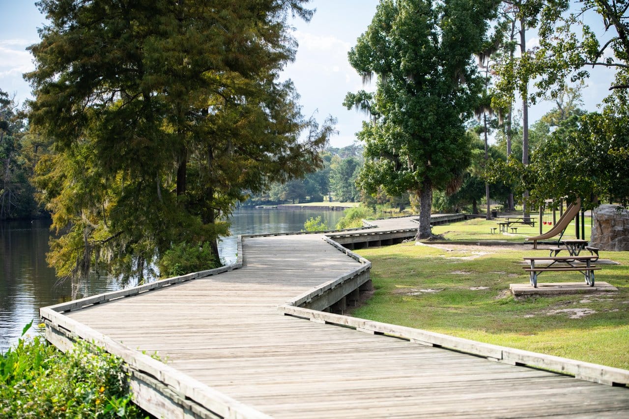 Accessible trail at Sam Houston Jones State Park