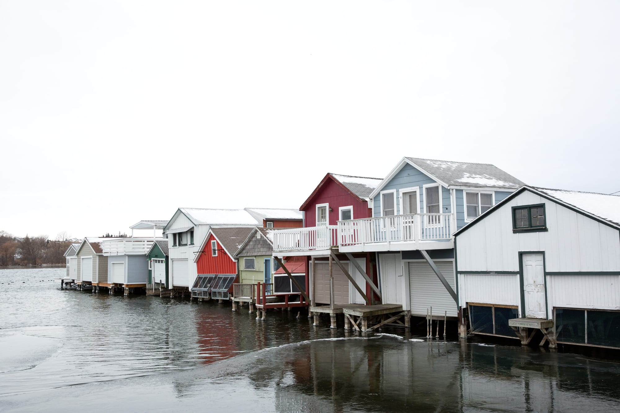 Canandaigua Boat Houses in the winter, NY