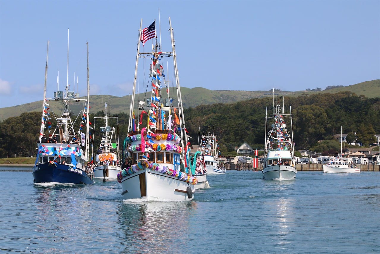 Boats on the water at Bodega Bay Fisherman’s Festival