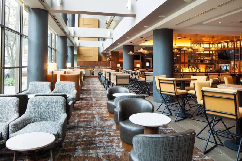 The Westin Hotel restaurant, lobby and bar