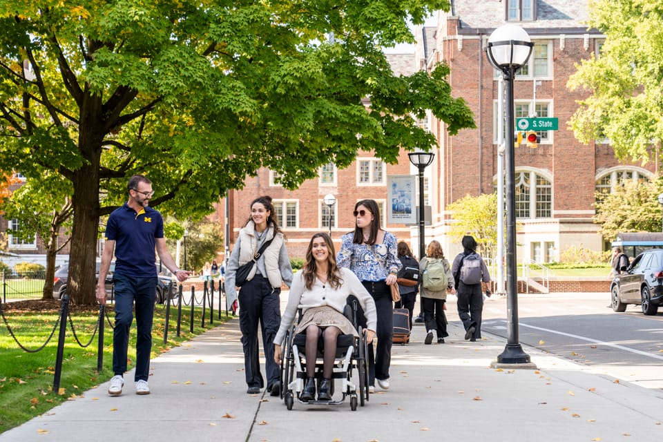 Wheelchair accessible tour of University of Michigan in Ann Arbor