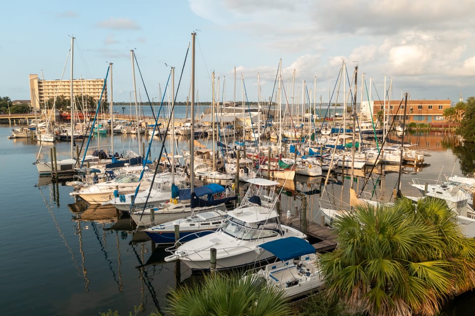 Boats and sail-boats docked in Panama City, Florida