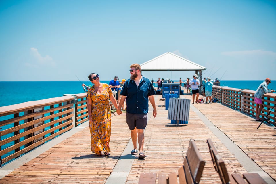 Deaf travelers exploring Juno Beach & Pier in Palm Beaches